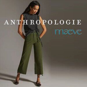 ANTHROPOLOGIE Maeve Colette Pants Holly Green 26P EUC